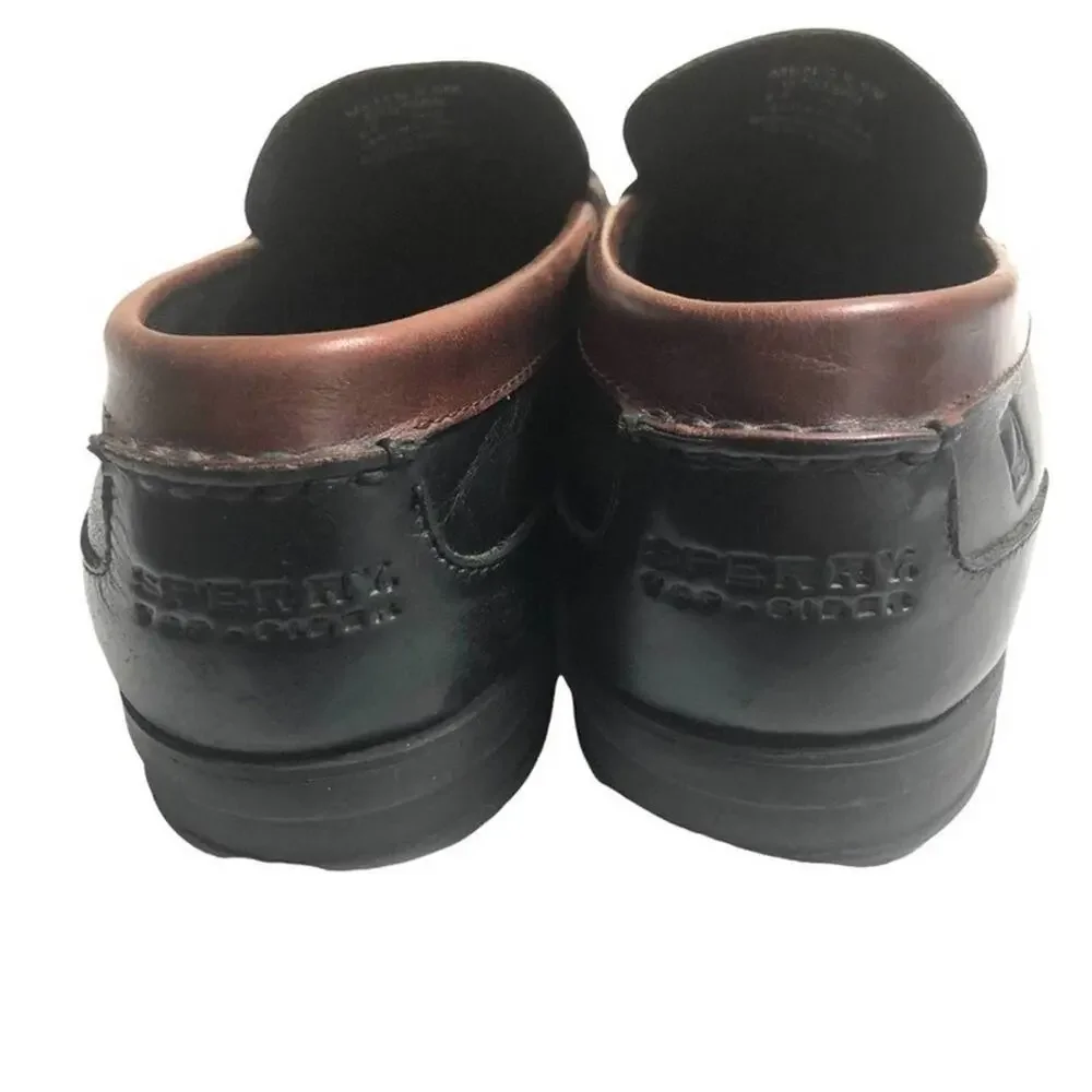 Sperry Essex Black Leather Penny Loafer Shoes